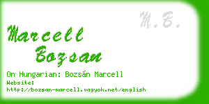 marcell bozsan business card