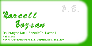 marcell bozsan business card